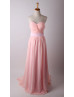 Strapless Chiffon Twist Elegant Bridesmaid Dress